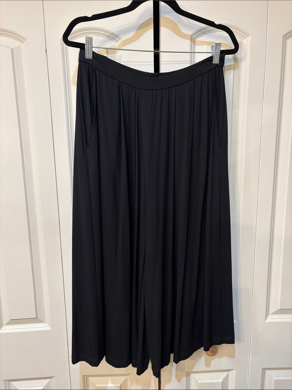 NWT Eileen Fisher Black Wide-Leg Pants